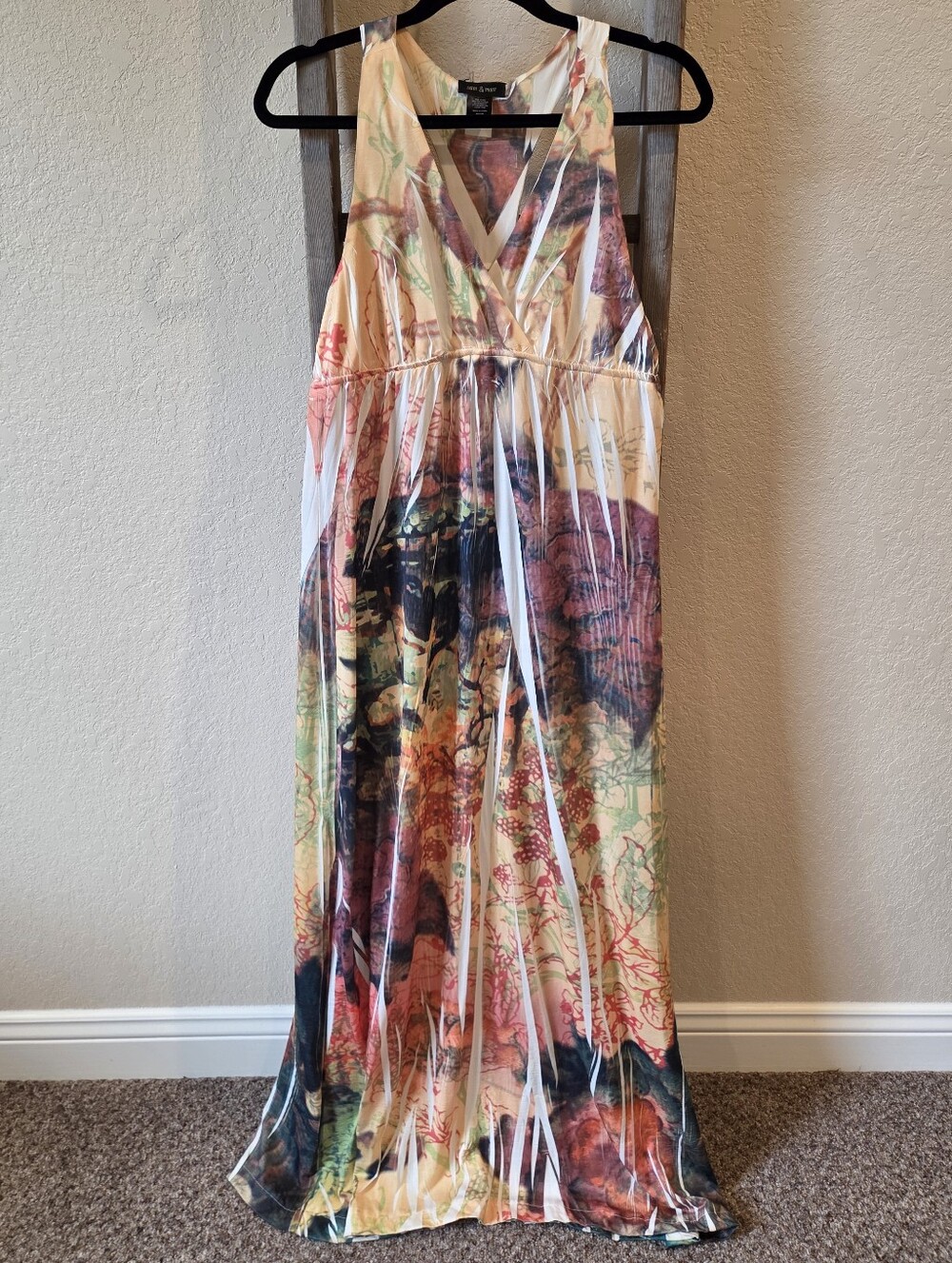 Sam & Max Women's Multicolor Print Maxi Dress - Size Medium
